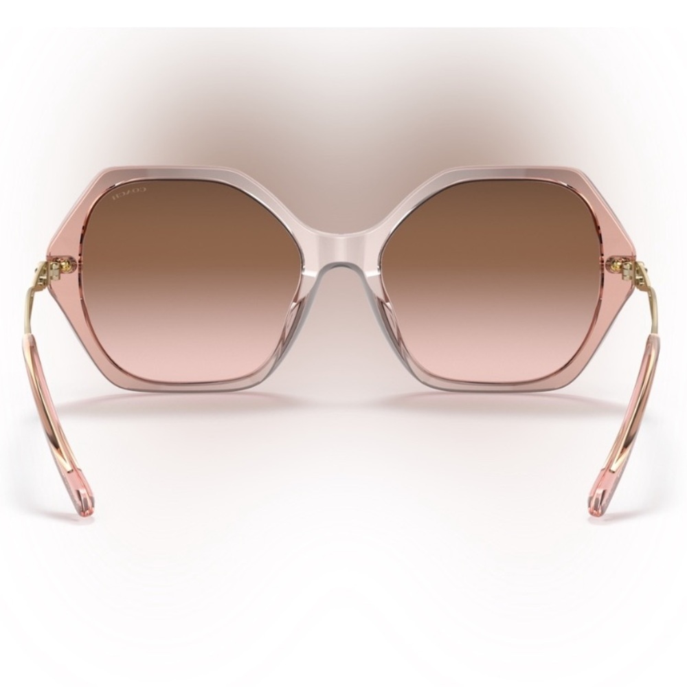 COACH HC8315 (C3445)Gradient Transparent Peach Sunglasses Frames Only RX Lenses - Picture 4 of 8